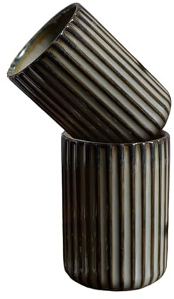 MeYuxg Juego de 2 tazas de café expreso sin asa, 300 ml sin asa, taza de café de cerámica para café y capuchino, expreso de pared gruesa (gris cemento)