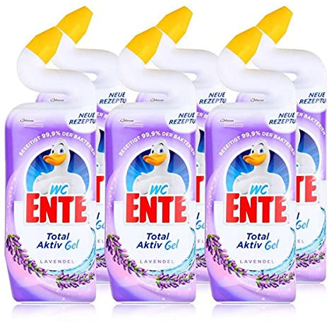 WC Ente 5in1 Lavendel 750 ml - Stark gegen Kalk mit Schutzfilm (6er Pack)