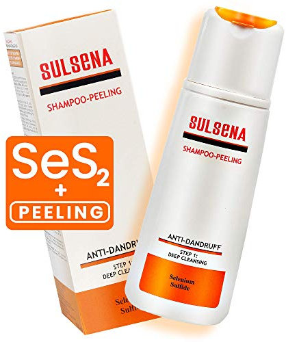 Sulsena Champú exfoliante para el cabello – Champú anticaspa para el cuero cabelludo y la psoriasis – Champú anticaspa para hombres y mujeres – Champú de limpieza profunda – 150 ml