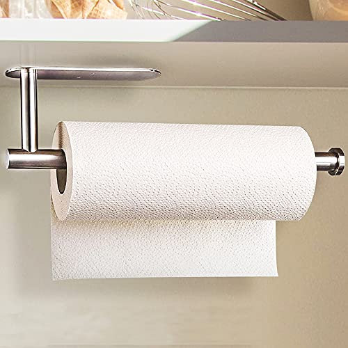 Bugucat Portarotolo Cucina, Porta Rotolo Autoadesivo Acciaio Inox, Porta Scottex Senza Forature, Portarotoli da Parete Senza Forature per Cucina e Bagno