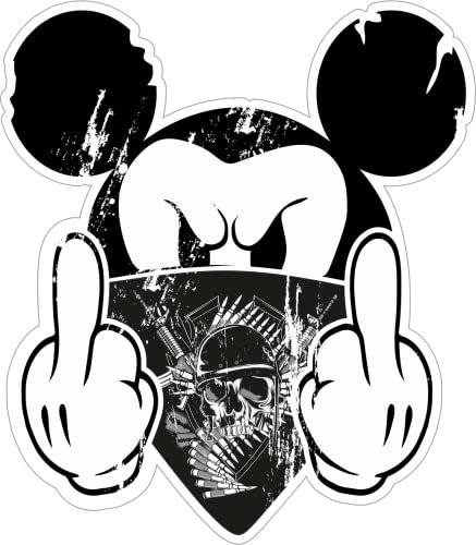 Lustiger Aufkleber Autoaufkleber bad maus Mouse Minni Maus Funny Sticker Auto Motorrad Fenster Digitaldruck Dirty Fun Aufkleber Sticker Anti Greta i hate you
