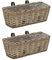 Kavolet Balkon-Blumentöpfe 2 STK. Terrasse Blumenkasten, Pflanzkübel, Garten Blumentopf, Balkonkasten, Weide mit PE-Auskleidung 40 x 16 x13 cm