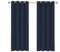 Ev Dekor® EVCRTN01 Thermal Blackout Curtains for Bedroom, Offices, Hotels Windows 66(167cm) Wide X 54(137cm) Long, Navy - 2 Panels with Tie Backs