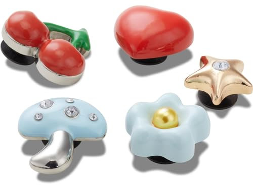 Crocs Zappos Print Lab: Gone Wild Jibbitz, confezione da 13, Metalli gonfi, 5 Pack