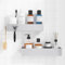 Kitsure Duschablage ohne Bohren - 2 Stück rostfreie Badezimmer Organizer, schnell trocknende Badregal ohne Bohren mit großer Kapazität, langlebige Shampoo Halterung für Duschel, Large, Silber