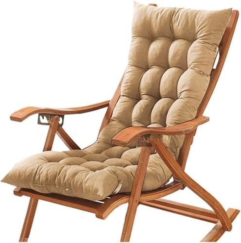 Cojín Reclinable para Tumbona, 120x48/150x48cm Cojines para Silla Mecedora, Exterior Reclinable Colchoneta Tumbona ,Cómodo Cojín de Sofá para Jardín, Piscina, Playa, Terraza y Balcón(A,120x48x8cm)