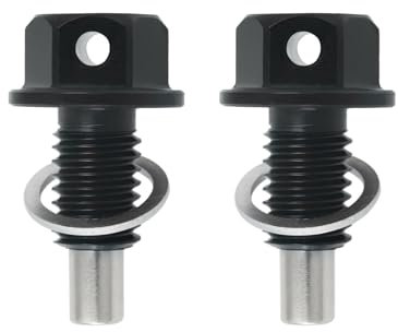 LT Easiyl 2 Pezzi Tappo Di Scarico dell'olio M10x1.5 Vite Della Coppa dell'olio Tappo Di Scarico dell'olio Magnetico In Lega Di Alluminio Compatibile Con VW Compatibile Con Seat Compatibile Con Audi