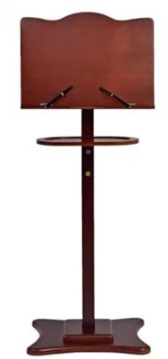 LLYLAFDC Rednerpult Höhenverstellbar,Tragbare Kirche Kanzel Ständer, Rednerpult Tragbar,Schräges Rednerpult Stehpulte, Für Konferenzen, Auditorien, Klassenzimmer(Brown,130cm/51in)