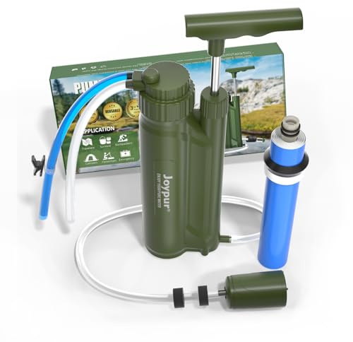 Joypur Filtro dell'acqua per esterni con filtro RO depuratore d'acqua per esterni con capacità di filtro da 10000 l filtro dell'acqua potabile per campeggio escursioni emergenze ecc. (Verde)