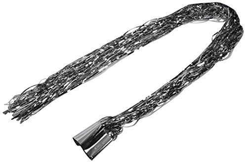 Juqoyue Cortina de Franja de Puerta Cortina de Papel de Aluminio metalico Cortina de Franja de Puerta para Fiesta de Navidad de Boda para Fotografia, Plata: 100 * 300cm