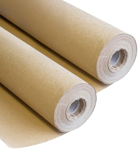 Pack de 2 lienzos de tapicería de papel autodegradable Kraft 0,9 x 20 m, acolchado para jardín, antimalezas, 100% celulosa