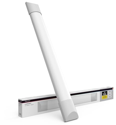 TRAXON LUXPOINT® Regleta Luminaria Batten LED - Dalbert integrado 60cm 18W Luz neutra 4000K 1800Lm IP54 IK06 interior superficie (Luz neutra 4000K 18W | 60cm)