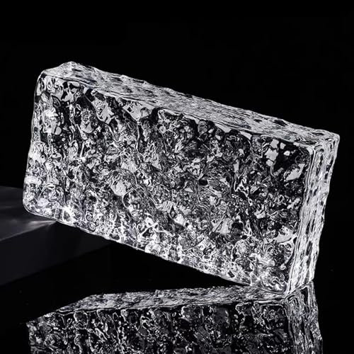 10pcs 7.8x3.9x1.9in Transparent Solid Glass Blocks - Decorative Glass Bricks for Room Dividers Architectural Decoration Bars Hotels and Partition Walls