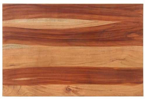 Qnhdfrt Tischplatte aus massivem Akazienholz 60 x 90 cm Rustikale Tischplatte mit honigbraunem Finish Langlebig & pflegeleicht für Esszimmer Küche und Outdoor Bereich