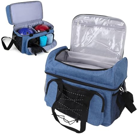 VBESTLIFE Sac pour Boules de Bowling avec Support rembourré, Rangement pour 2 Boules, Bandoulière Portable Réglable, Grande capacité, adapté aux Amateurs de Bowling