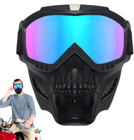 Motorcykel glasögonmask, motorcykelglasögon justerbar anti-UV-skydd | Avtagbar för terrängkörning, cykling, motorcykel racing