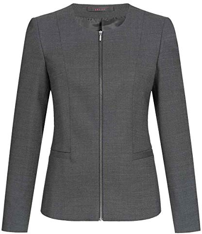 GREIFF Größe 50 Corporate Wear Modern with 37.5 Damen Blazer Regular Fit Schwarz Pinpoint Modell 1429