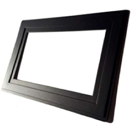 Single Double Light Switch Socket Finger Plates Surround Wall Protector Hygienic Cover (Double, Black)