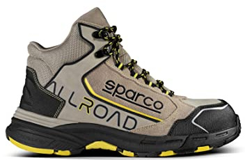 Sparco - Allroad Stone - ESD S3S SR FO HRO - Scarpe Antinfortunistiche Metal Free ESD con Puntale in Composito - Tomaia in Nubuck Idrorepellente - Suola Antiscivolo e Resistente al Calore - 44 EU
