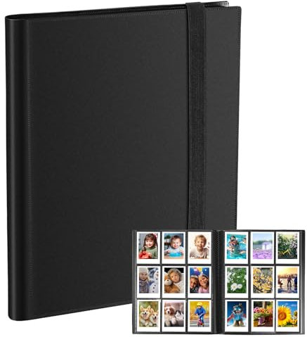 Gowkeey Fotoalbum mit 360Taschen, Mini Album, Kompatibel Mit Polaroid Zink Fotopapier 5×7.6cm, Kodak Zink Fotopapier 5.4x8.6cm, Fujifilm Instax Mini Film 5.4 x 8.6 cm, HP Sprocket Fotopapier 5 x 7.6cm
