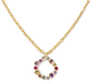 SINGULARU - Collar Bubbles. Latón con Baño en Oro de 18 Kt y Circonita. Joyas Para Mujer.