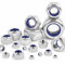 50Pcs M3 Nuts Nylock Nuts, Lock Nuts M3 Stainless Steel Hex Nuts A2 V2A Self Locking Nuts, DIN985 Nylon Insert Lock Nut Kits Thread Lock Nuts Nyloc Hexagon Nut nutstones