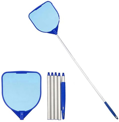 Pool Skimmer Net | Fine Mesh Paddling Pools Net | Pool Nets For Cleaning | Hot Tubs Pond Leave Rake Fine Mesh Skimmer | Removable Hot Tub Pond Nets Cleaning Kit For Aquarium Pools Hot Tub