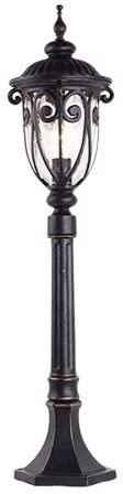 Tradizione Classica E27 Lampada a Colonna Victoria Luci da Giardino per Esterni Lanterna in Vetro Lampada da antiruggine Impermeabile Pilastro Lampione Stradale Decorazione Illuminazione Luce Fixtu
