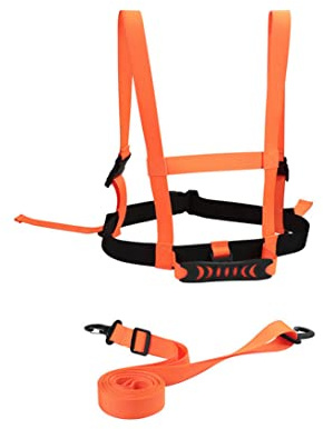 BEAHING Harnais d'entraînement de ski pour enfants avec contrôle de vitesse, ceinture sécurité pour snowboard pour débutants Orange
