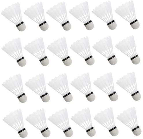 AZIDWERYQ Volantes de bádminton Pelotas de Entrenamiento de plástico Pelotas Deportivas Ligeras con Tubo de Almacenamiento 24PCS