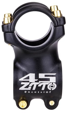 wisoolkic Potencia de Manillar Robusta de 8 mm, Horquilla Delantera Corta 6 mm diámetro, fácil instalación, Apta para Bicicletas piñón Fijo, BMX y Bicicletas Carretera, 7 Grados, Negro, 31.8