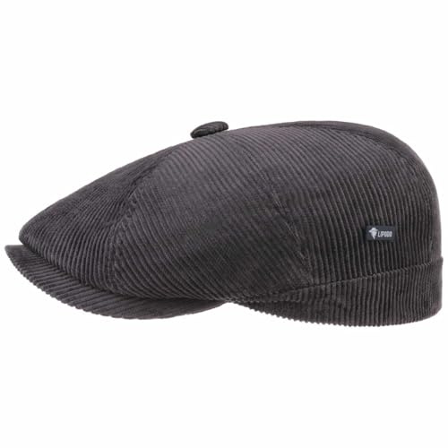 LIPODO 8 Panel Cord Flatcap Hombre Gorra Plana Algodón Made in Italy Unicolor Otoño Invierno Ajuste Normal Forrada