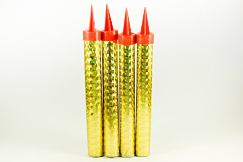 Movono 4 Stück Kuchenfontänen, Tischfontäne, Eisfontänen, Party Feuerwerk, Traumsterne Zimmerfontäne (12cm)