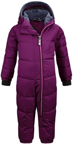 Killtec Skioverall Kinder Twinkly MNS ONPC B - Overall in Daunenoptik - Schneeanzug mit Kapuze - Winteranzug mit flauschigem Innenfutter, orchidee, 110/116