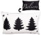 Clayre & Eef Kissenhülle 30*50 cm Weiß Schwarz Polyester Rechteckig Weihnachtsbaum Believe Kissenbezug Zierkissenbezug