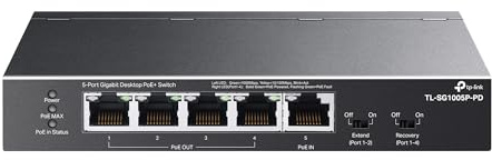 TP-Link TL-SG1005P-PD, 5 Port Passthrough Gigabit Ethernet Switch