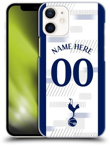 Head Case Designs Officially Licensed Custom Customised Personalised Tottenham Hotspur F.C. White 2023/24 Badge Hard Back Case Compatible With Apple iPhone 12 Mini