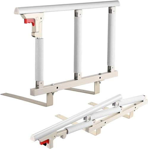 Hlieeosfcn Bed Rail for Elderly 69 * 40cm Foldable Bed Rail Safety Side Protector for Elderly Adult Support Handle for Adults, Pregnant, Safety Hospital Home Care