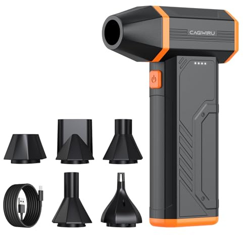 Compressed Air Duster,110000RPM Super Power Cordless Electric Air Duster,Rechargeable Brushless Motor Blower,3-Gear Adjustable Turbo Fan Duster Blower for Computer,Car,Outdoor and House