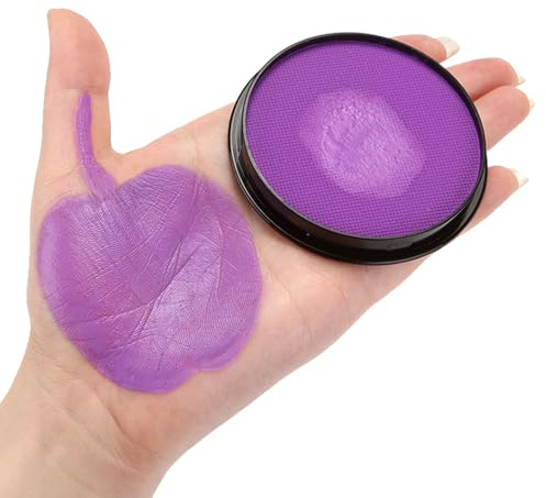 HISUNBEN Body Paints Upgrade 30g Face Paint and Children Washable Body Colour Face Paint Children's Make-Up Theatre Carnival Halloween Party Purple-2
