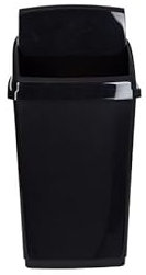 ZARVICZONIA 10L/30L/50L Premium Plastic Swing Bins Durable For Kitchen Bathroom Rubbish Office Room Trash Rubbish Recycling and General Waste (Black, 30 Litre)