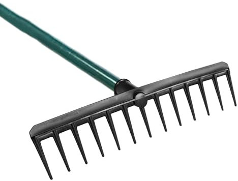 Njidher Râteau Niveloir,Nivellement De Pelouse avec Râteau À Gazon | de Jardinage Robust pour Entretien Terrain Extérieur, Cour et Parcours de Golf