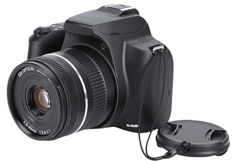 Jectse Cámara Digital 4K para Fotografía, Cámara de Vlogging WiFi con Enfoque Automático de 64MP con Pantalla Abatible de 180° de 3 Pulgadas, Zoom 10X, de Viaje Compacta para