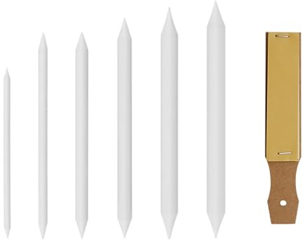 Complete Sketch Tool Set with Double-Ended Blending Stamp Tortillon Drawing Sandpaper for Artist Beginners Blending Stamp Set, Blending Stamp and Tortillon Set