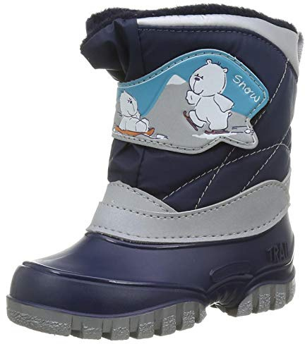 Spirale Garçon Unisex Kinder Trolly Botte de Neige, Bleu, 27 EU