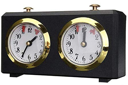 Findema Orologio Meccanico Professionale dei Giochi da Tavolo degli Scacchi Timer per Il Conto alla rovescia degli Scacchi