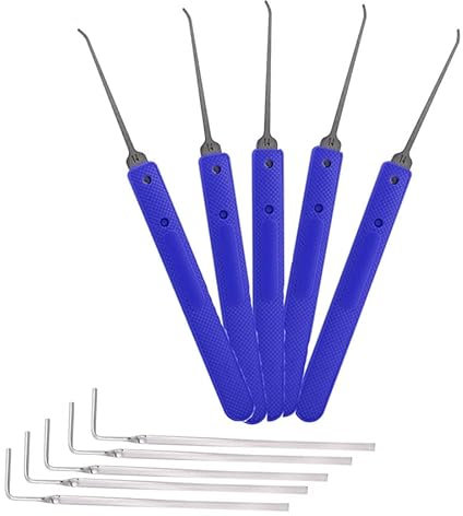 Kit de crochetage de serrure pour débutant - Transparent - Avec outil de crochetage de serrure - Kit de crochetage de serrure bon marché (D kit)