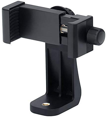 SameeHome Soporte para teléfono/Adaptador de trípode vertical y horizontal Soporte giratorio con agujero de tornillo 1/4/clip ajustable