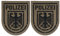 2 Stück Polizei Aufnäher Patches Klett Taktische Deutscher Adler IR Infrarot Reflektierende Abzeichen Applikationen für Hüte Rucksack Jacken Kleidung Uniform Weste
