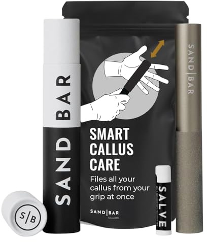 SandBar Callus Remover Tool, File for Hands, Durable Aluminum Tool Callus Shaver, Palm and Heel Dead Skin Removal, Includes Nourishing Salve, Ideal for Athletes, Climbers, Gym Enthusiasts - Aluminum